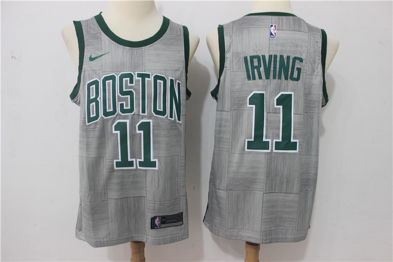 Men Boston Celtics #11 Irving Grey Game Nike NBA Jerseys->boston celtics->NBA Jersey